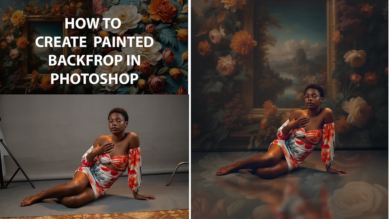 How to achieve this monalisa painting background in photoshop (photo manipulation)