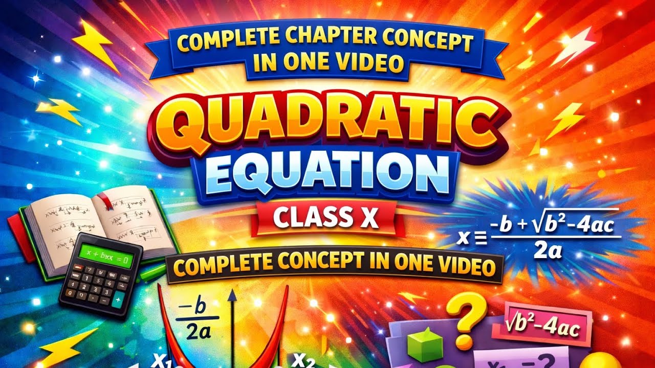 Quadratic Equations 🔥Class 10th 😎| Complete Concept in easy way | Complete Chapter | 