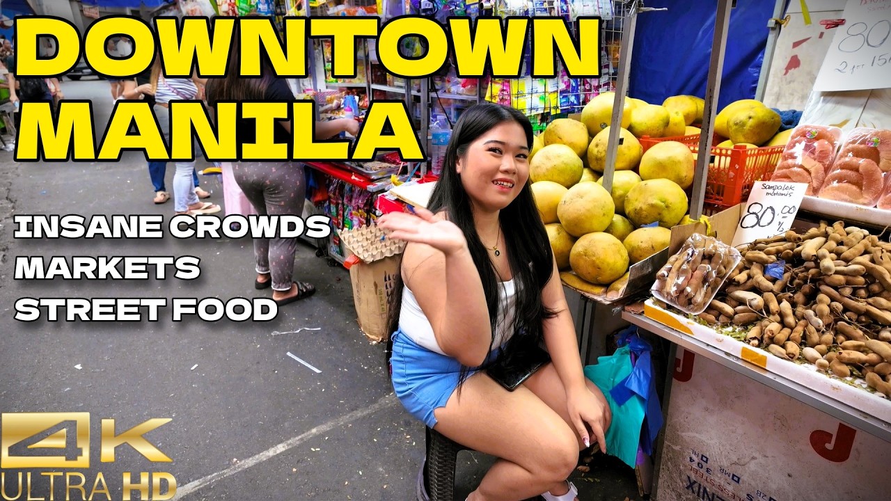 Ultimate Downtown Manila Walking Tour 2026 🇵🇭 | Insane Crowds, Markets & Street Food [4K]
