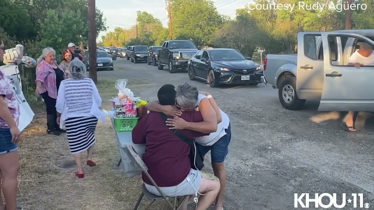 Teacher wounded in Uvalde mass shooting returns home to welcome parade