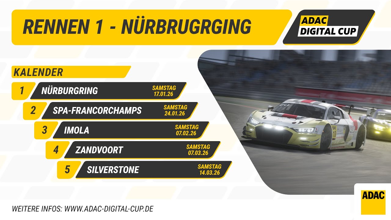 LIVE 🔴: ADAC Digital Cup 2026 - Round 01 | Nürburgring