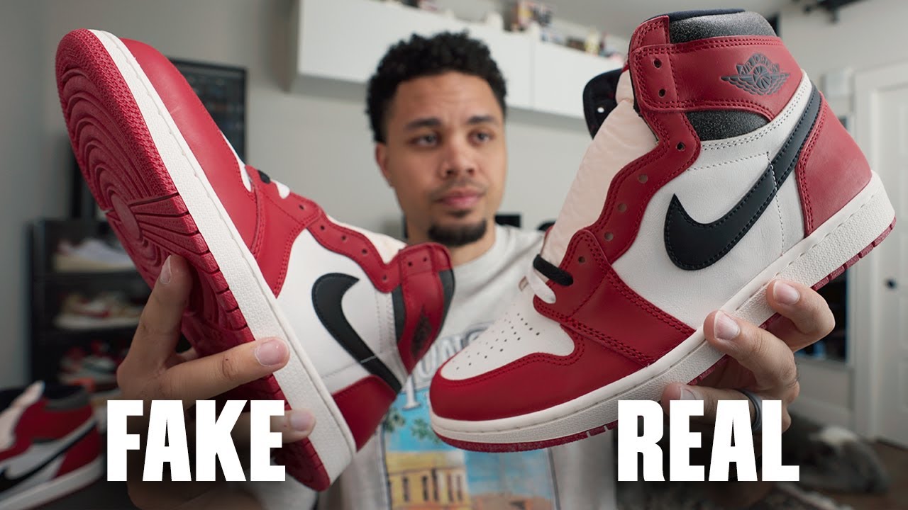 Как распознать поддельные потерянные кроссовки Chicago Jordan 1