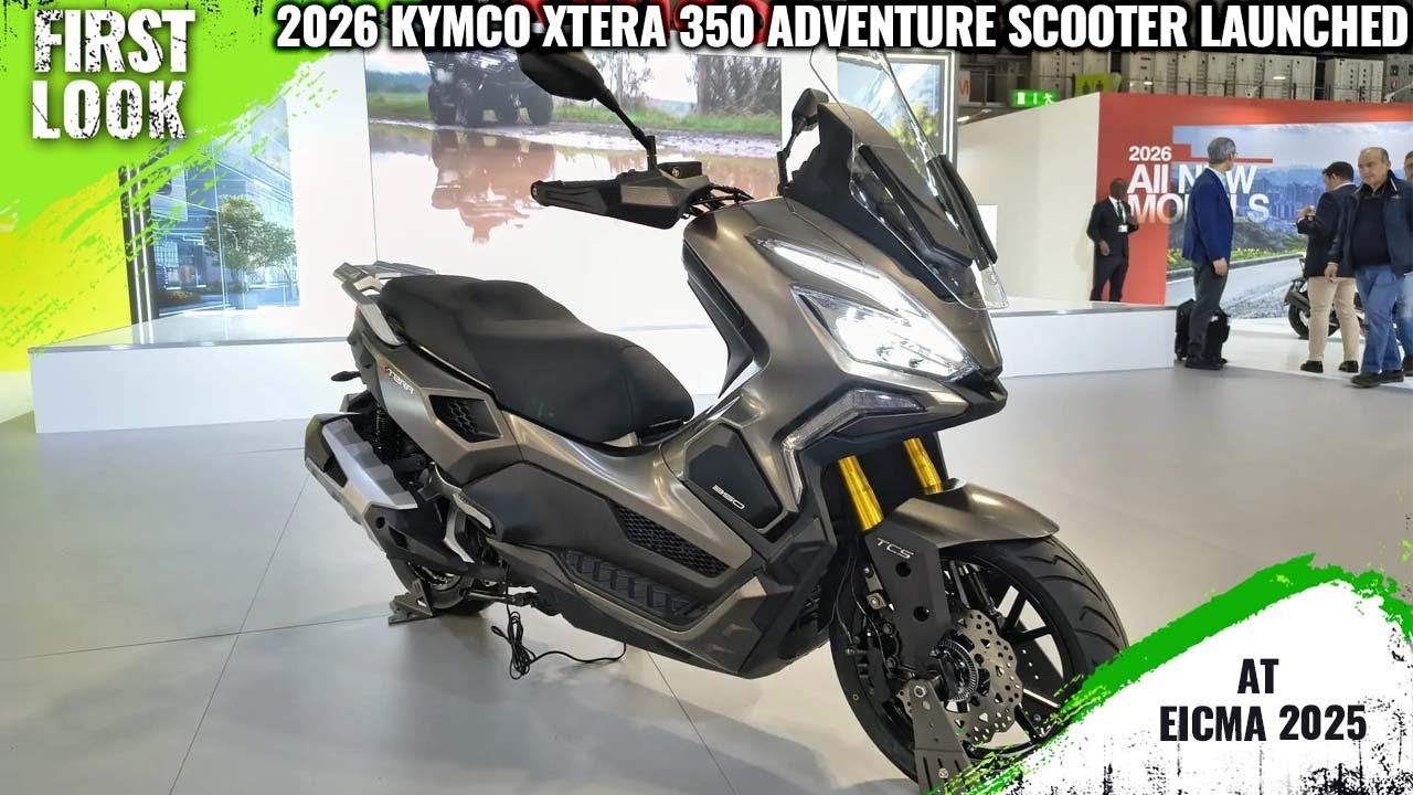 2026 Kymco Xtera 350 Adventure Scooter Launched At EICMA 2025 - First Look - Full Exterior