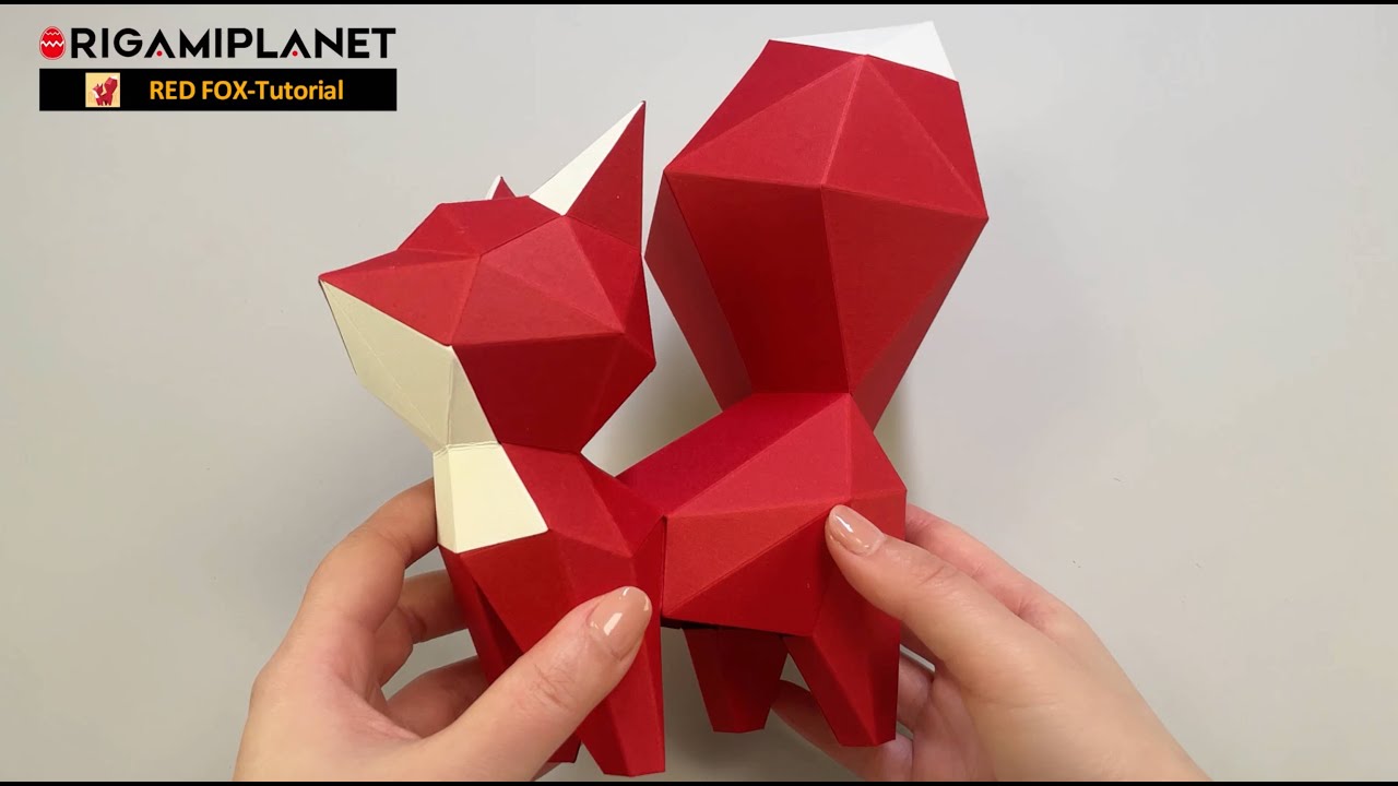 Create Your Own 3D Origami Red Fox -A Fun DIY Project! -Step-by-Step Tutorial for beginners