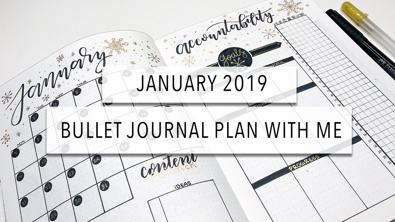 January 2019 ❄️ Plan With Me 📖 Bullet Journal Setup