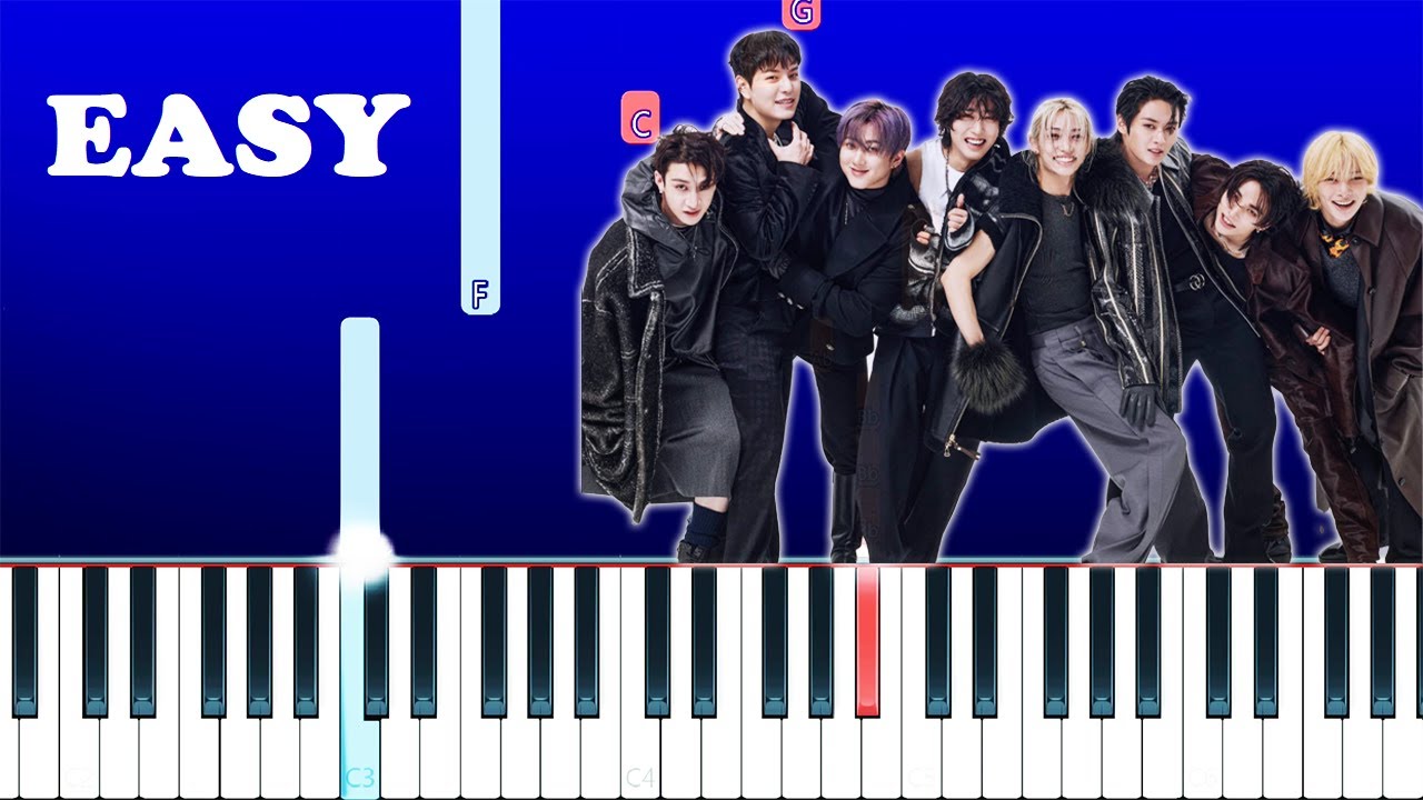 Stray Kids - Stray Kids (EASY Beginner Piano Tutorial)