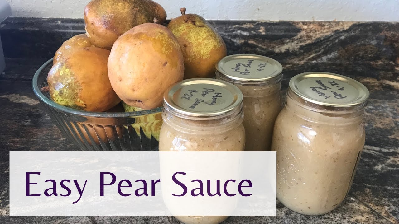 Canning Pear Sauce