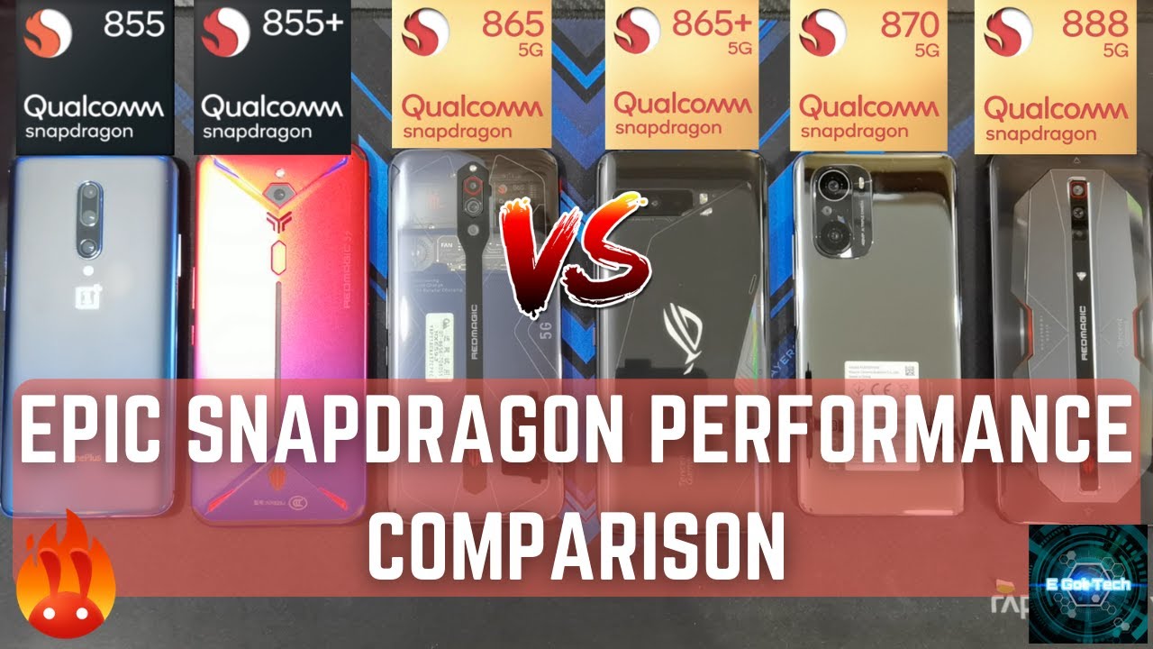 Huge SNAPDRAGON Roundup! SNAPDRAGON 855 855+ 865 865+ 870 888 BENCHMARK Comparison