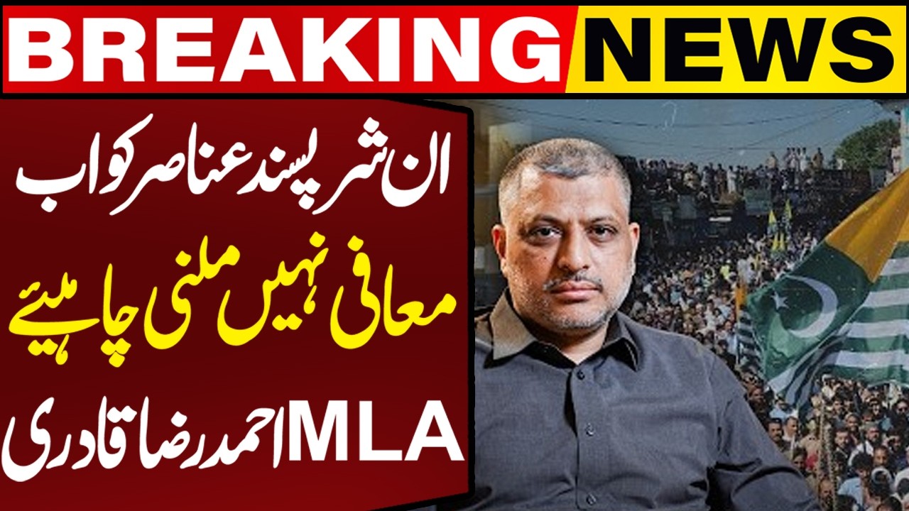 MLA Ahmed Raza Qadri says Strict Action Needed | No Pardon for Miscreant Elements | Capital TV