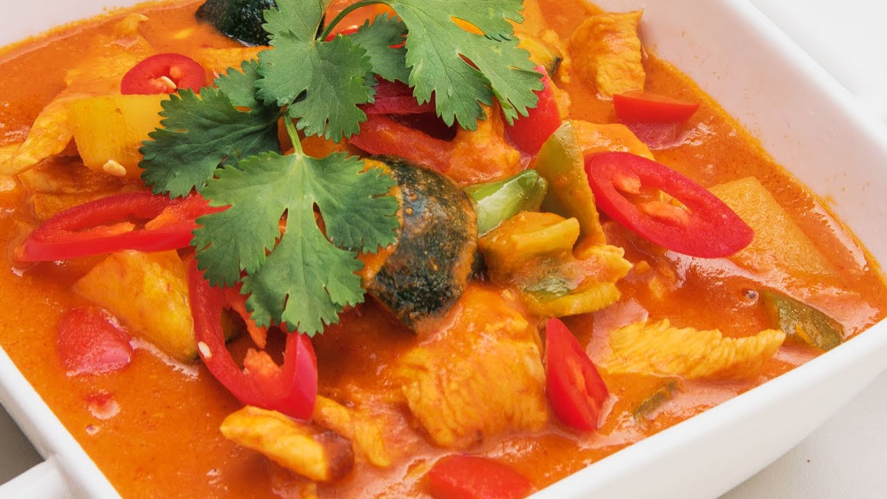 🔴 Curry rojo de pollo al estilo Thai 🍛
