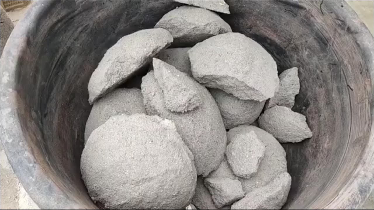Asmr - Gritty grainy sand cement chunks dry and water 💦 crumbling