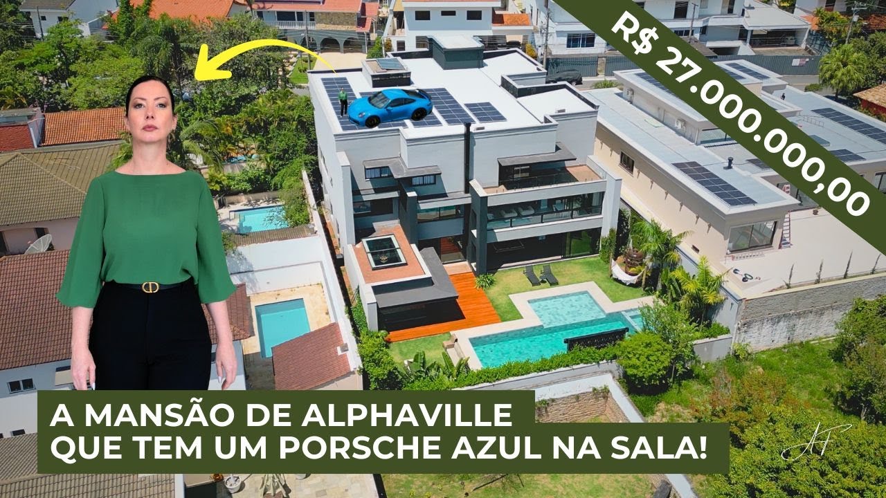 SUA PORSCHE DORME NA SALA? A DELE SIM! | Conheça a casa mais icônica a VENDA no Alphaville 2