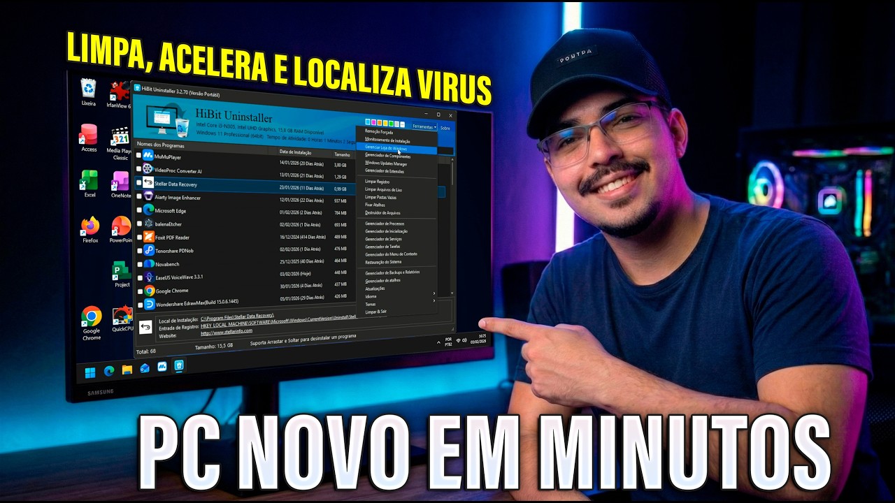 PC LENTO NUNCA MAIS!  Como Limpar TODO o LIXO do Windows em Minutos! (100% Fácil)