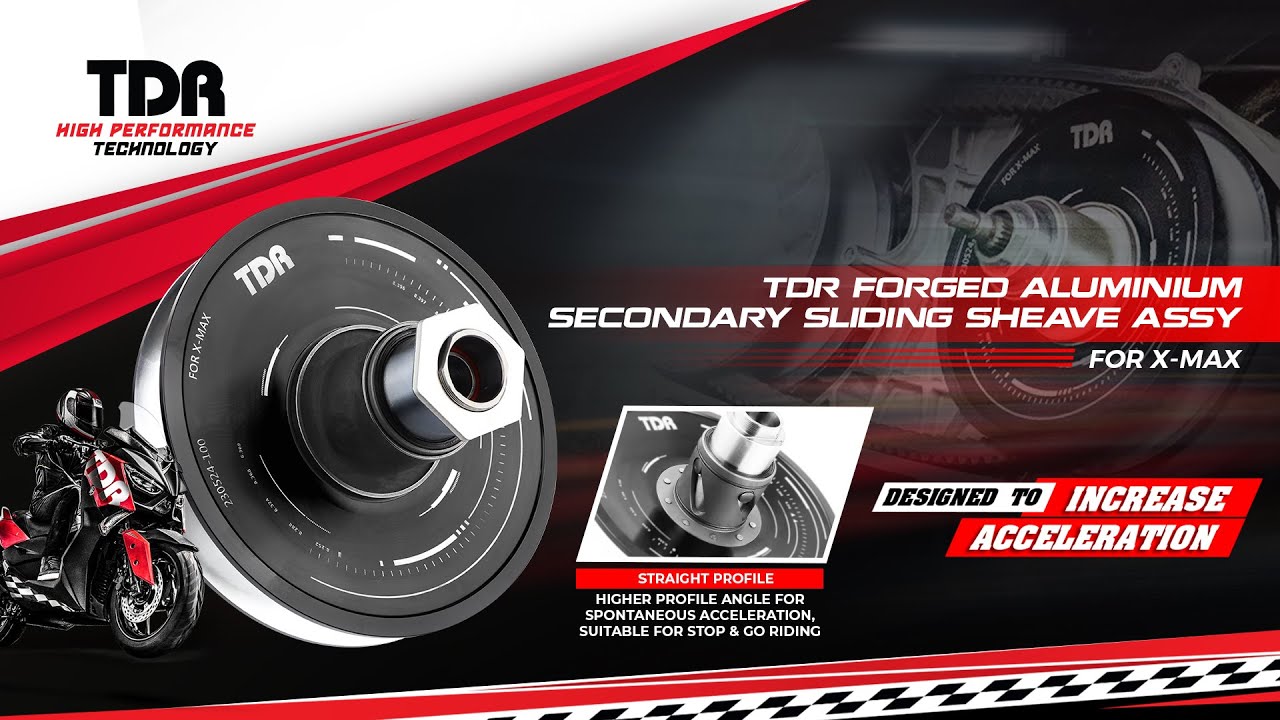 TDR Forged Aluminium Secondary Sliding Sheave Assy For X-Max Black