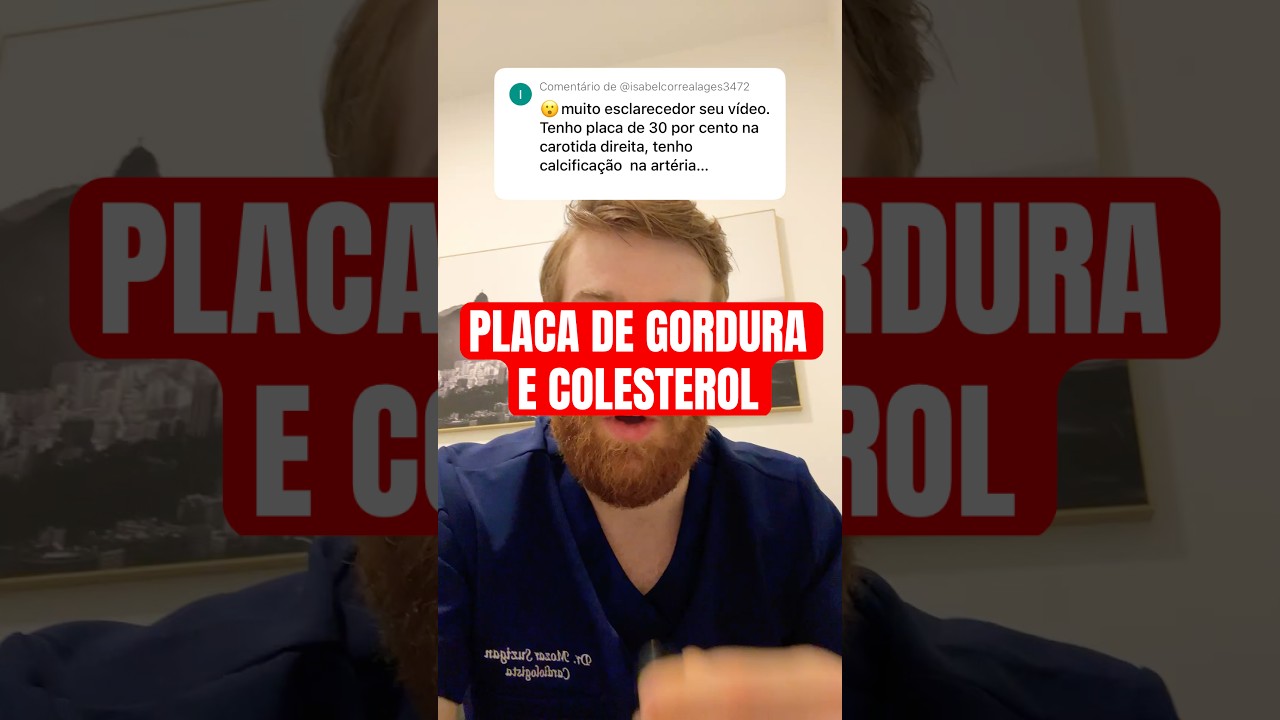 PLACA DE GORDURA E COLESTEROL! #carotida #colesterol #avcisqu&ecirc;mico #infarto