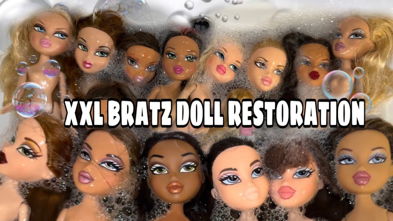 RESTORING MY ENTIRE BRATZ COLLECTION 😱✨ XXL BRATZ DOLL RESTORATION AND HAIRMAKEOVER 💋🫧