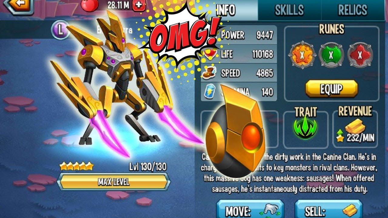 Monster Legends - Talos The Island Protector level 130 vs Boss Adventure Map combat reivew
