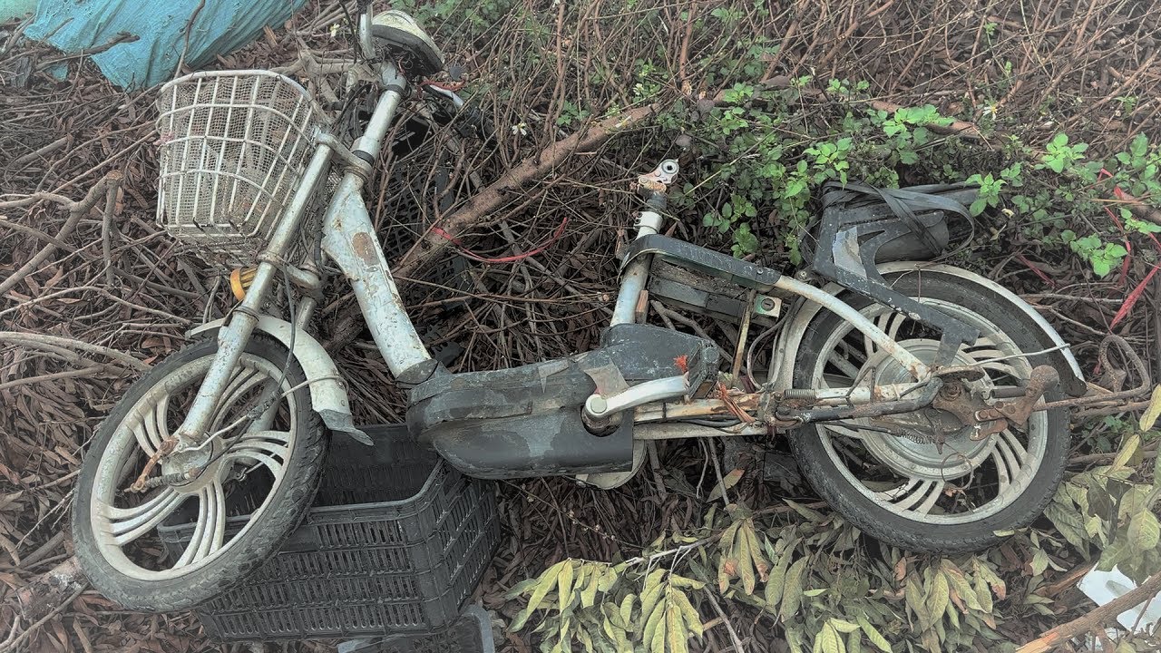 We Bought And Restored A Broken Old Electric Bike From A Junkyard // Best Bike Restoration Skills