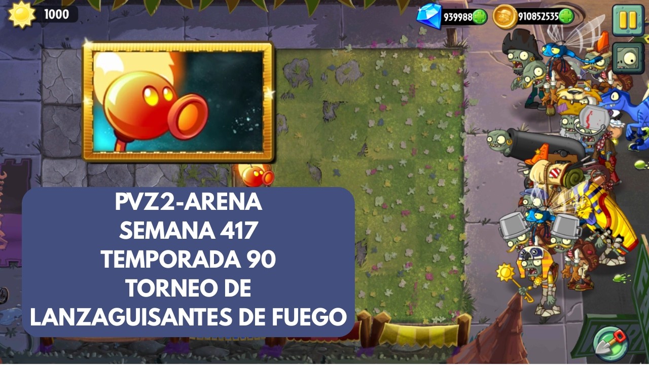 Pvz2 | Arena | Jugando el torneo de Lanzaguisantes de Fuego, pero con NUTRIENTES...