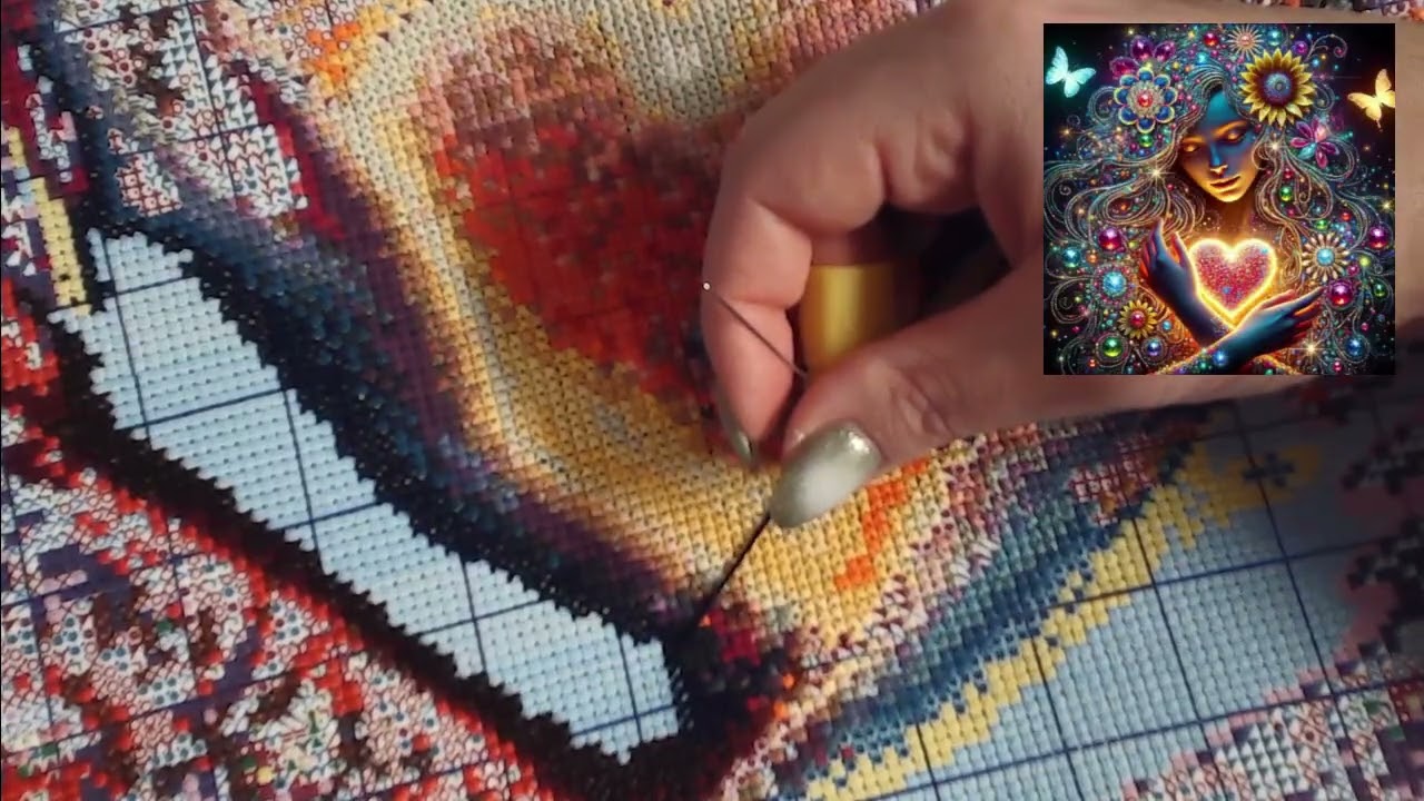 Wattobizz Glowing Love WIP & Chat 29, doing something new! #crossstich #wipandchatcrossstitch