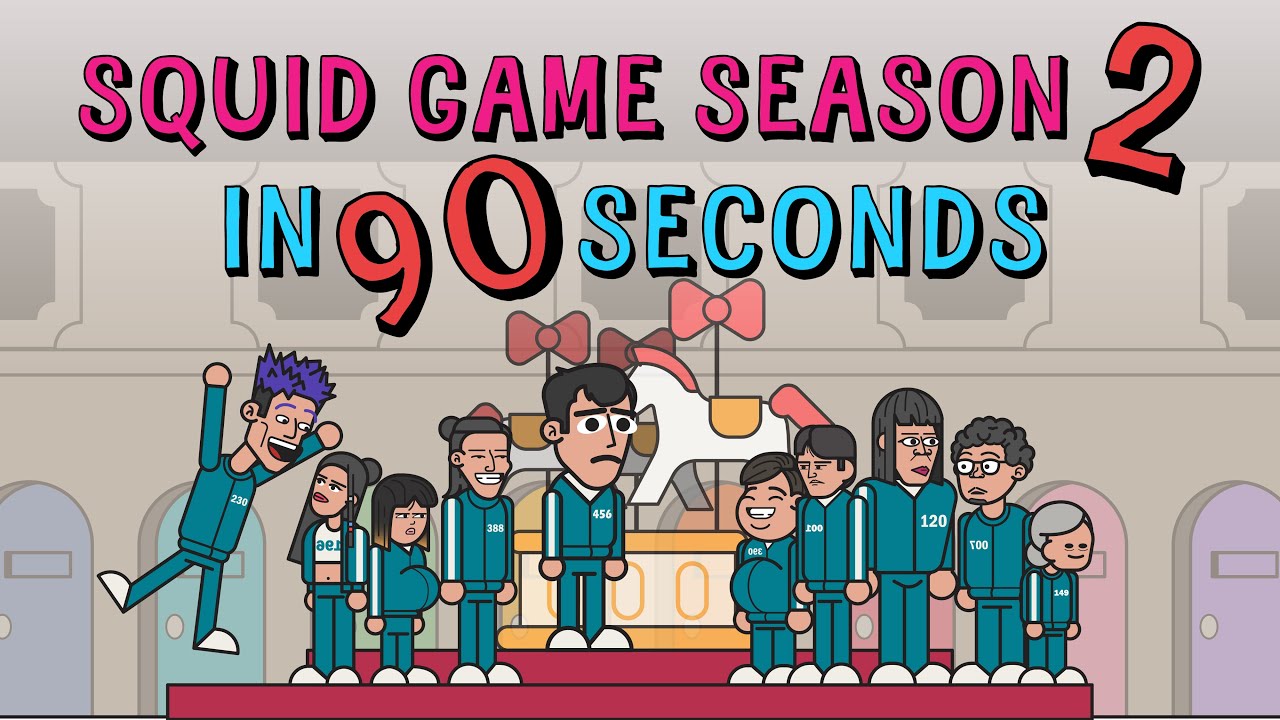 ИГРА КАЛЬМАРА 2 СЕЗОН за 90 секунд. Обзор МУЛЬТФИЛЬМА