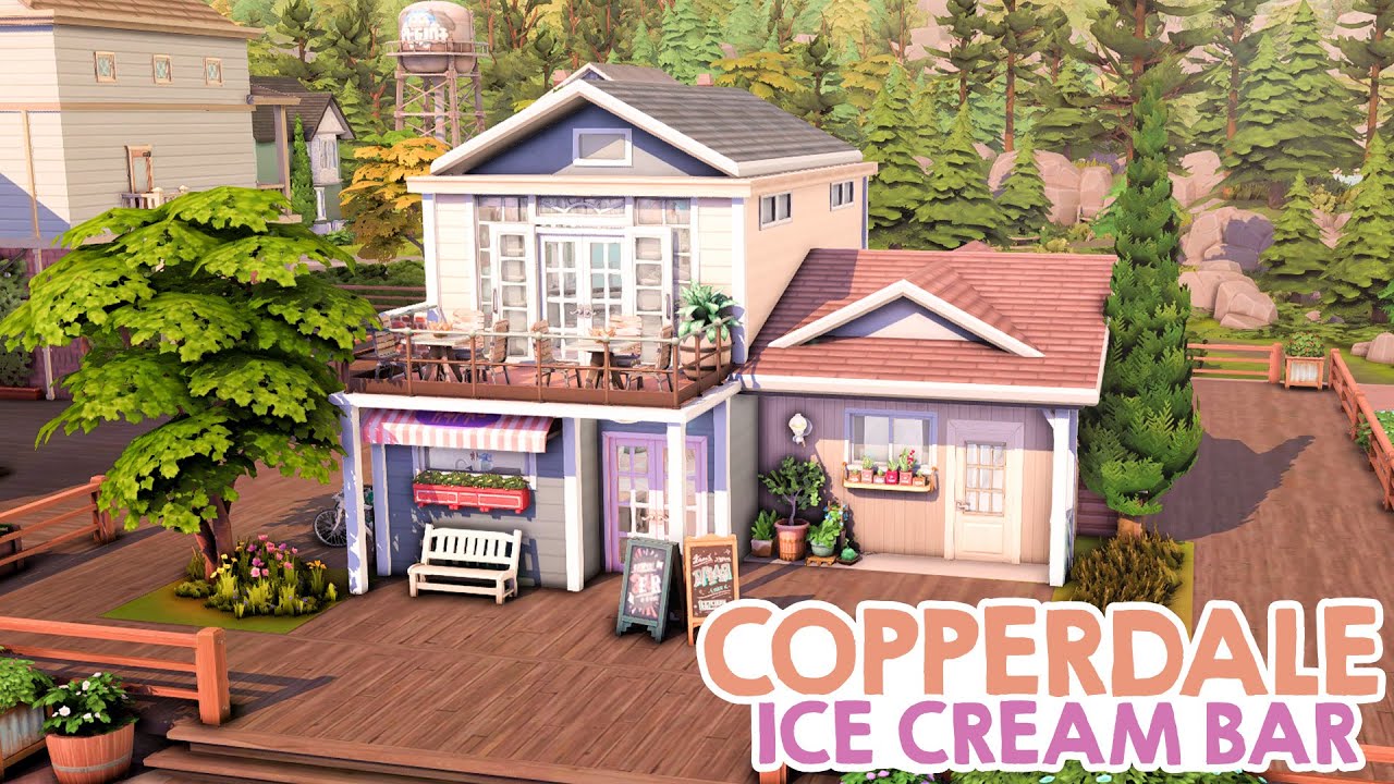 Copperdale Ice Cream Bar | NO CC | The Sims 4 Speed Build