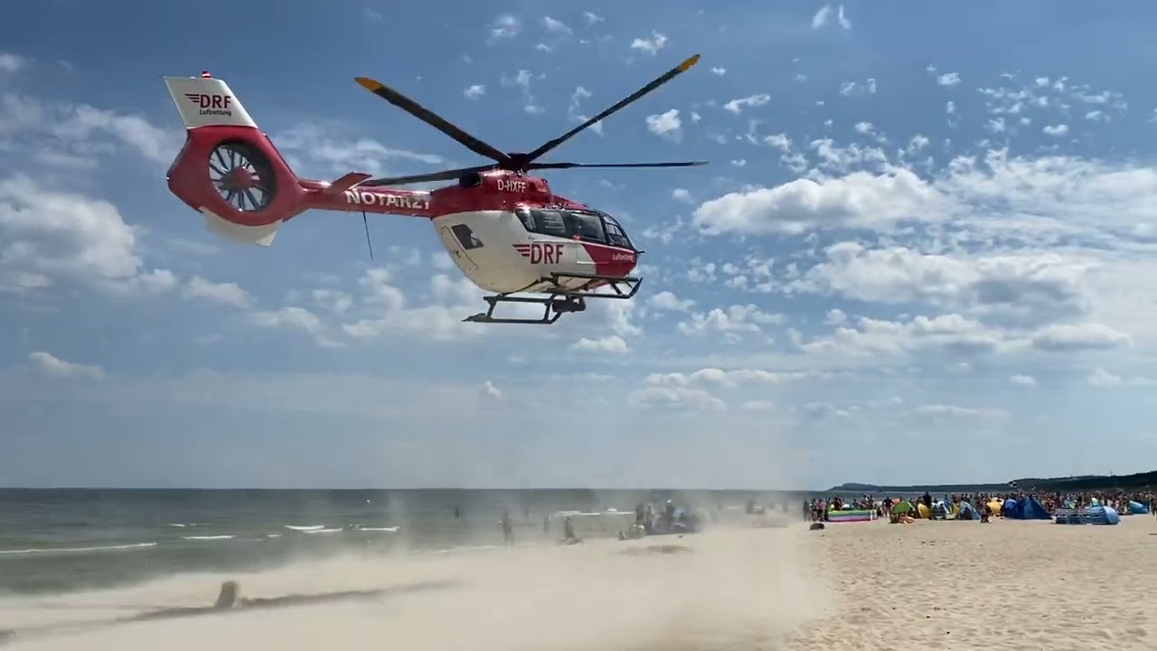 3.07.2022 Luft Rettung auf der Insel Usedom in Trassenheide