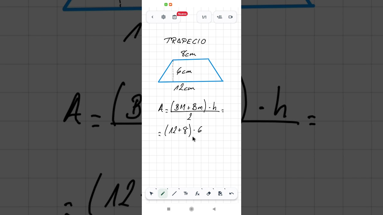 C&oacute;mo se calcula el &aacute;rea de un trapecio.