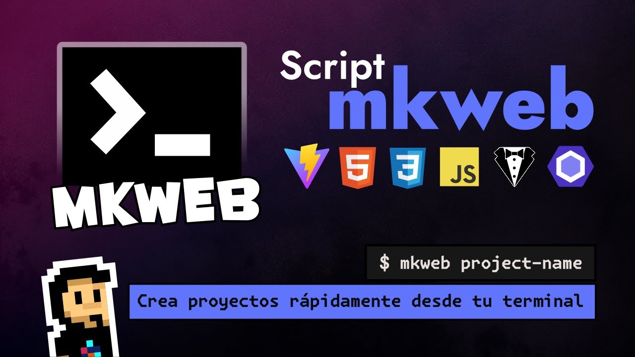 mkweb: Crea proyectos HTML + CSS + JS rápidamente desde terminal