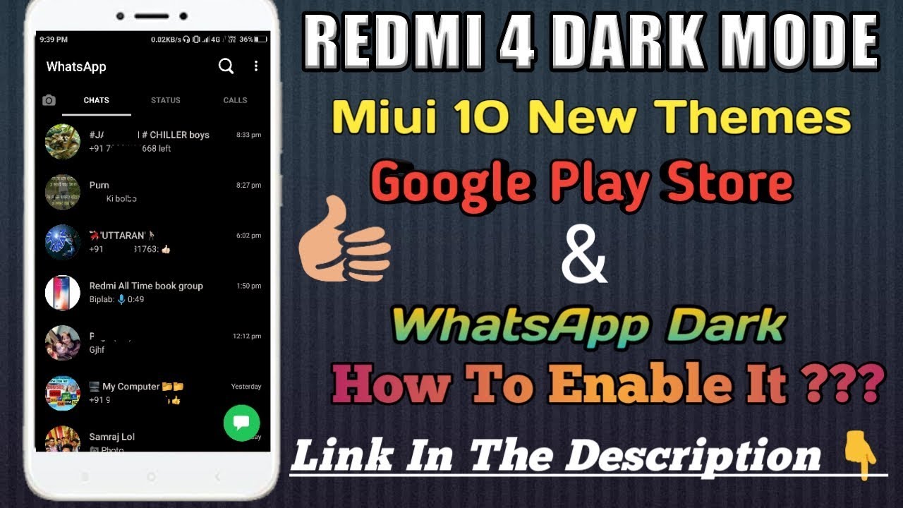 REDMI 4 MIUI 10 DARK MODE ENABLE | HOW TO ENABLE DARK MODE IN REDMI 4