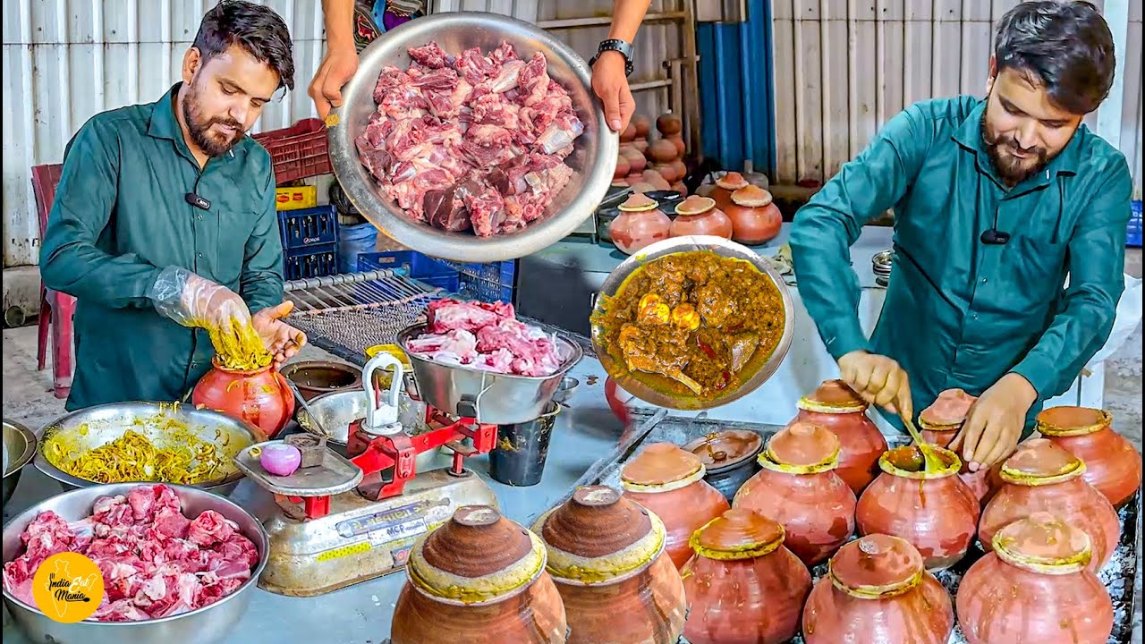 Gujarati Style Champaran Mutton Handi In Surat l Surat Street Food