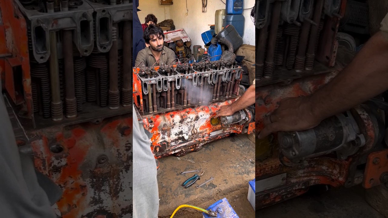Roadroller Diesel Engine Rebuild starting