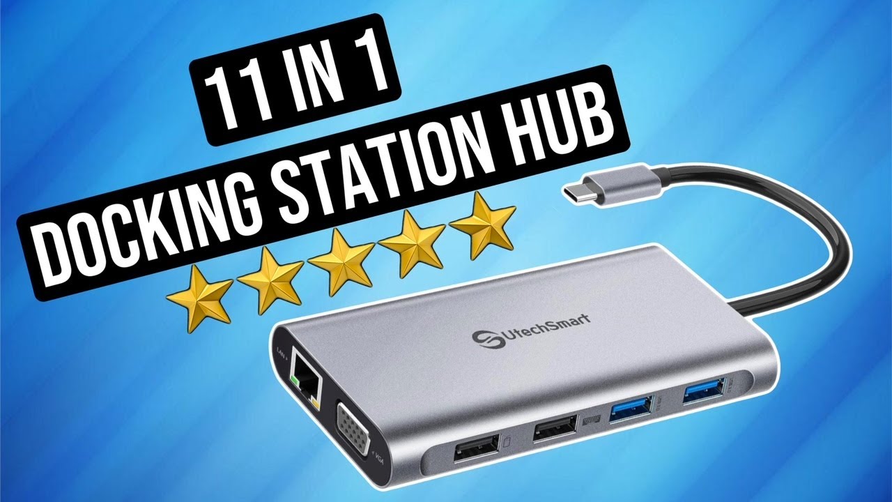 This 11 in 1 Docking Station Hub From UtechSmart Is GREAT For Your PC!