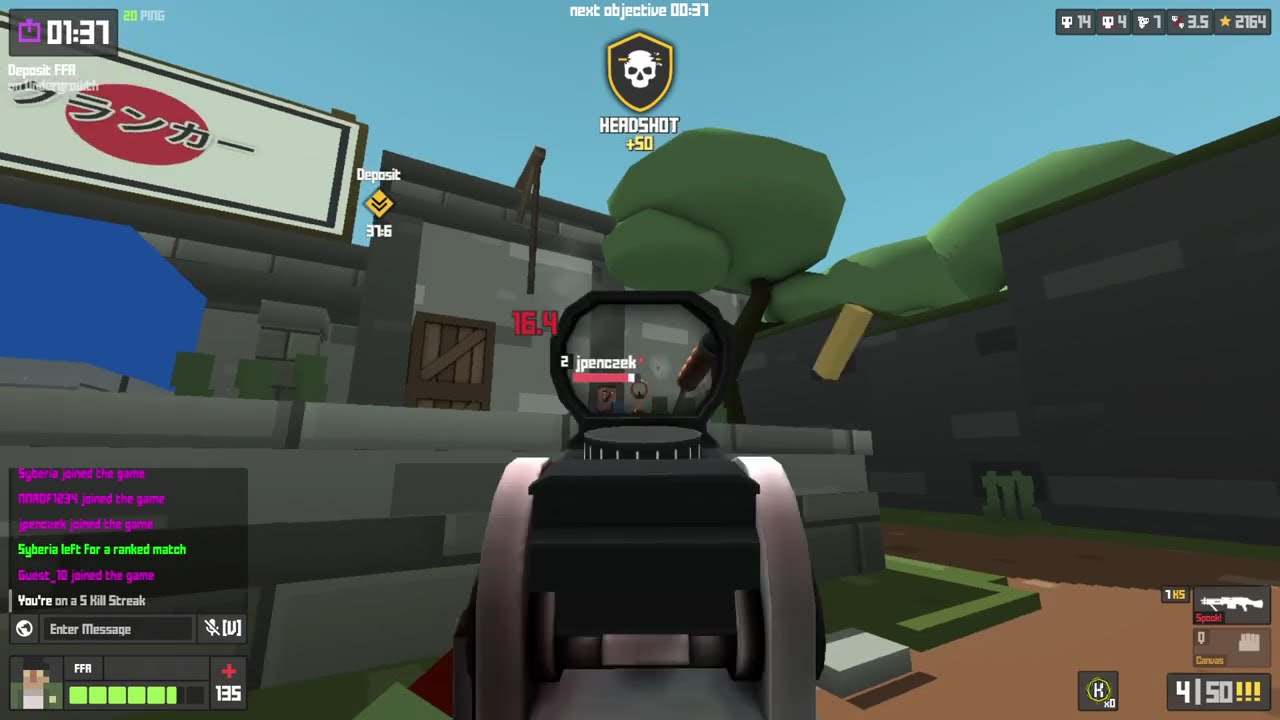 Krunker.io 21-8 LMG Overgrowth Deposit Gameplay