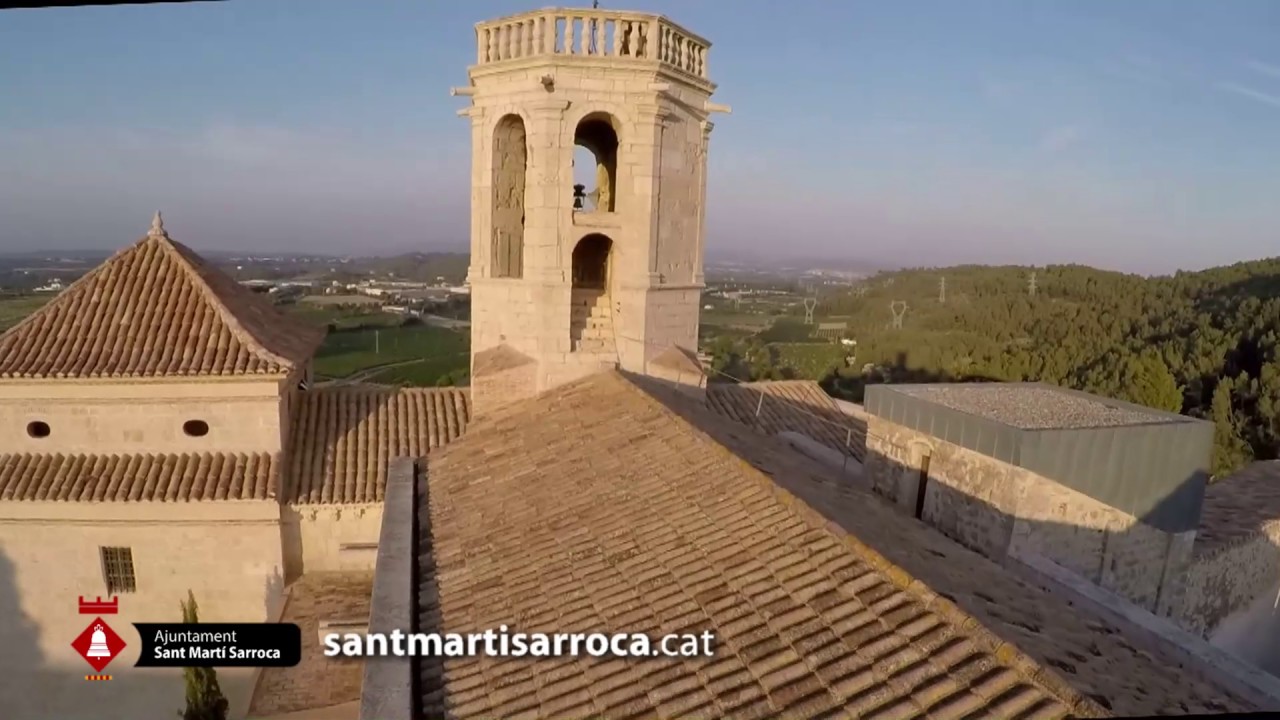 El conjunt monumental de la Roca, a vista d'ocell. (Sant Martí Sarroca)
