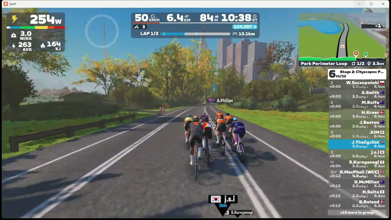 Zwift - Race: Stage 2: Cityscapes: Park Perimeter Loop on Park Perimeter Loop in New York