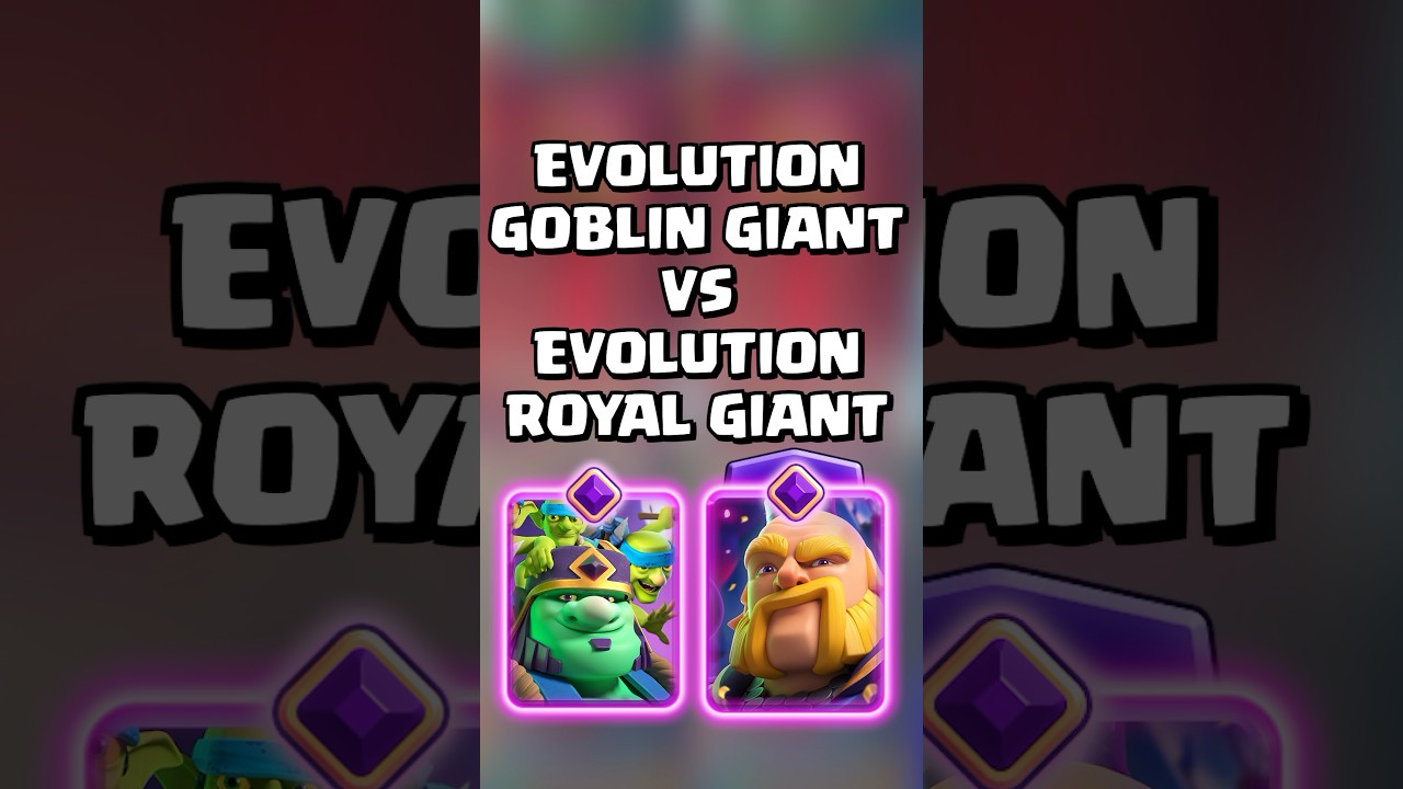 Evolution Goblin Giant 🏹 VS Evolution Royal Giant ☄️#clashroyale #shorts