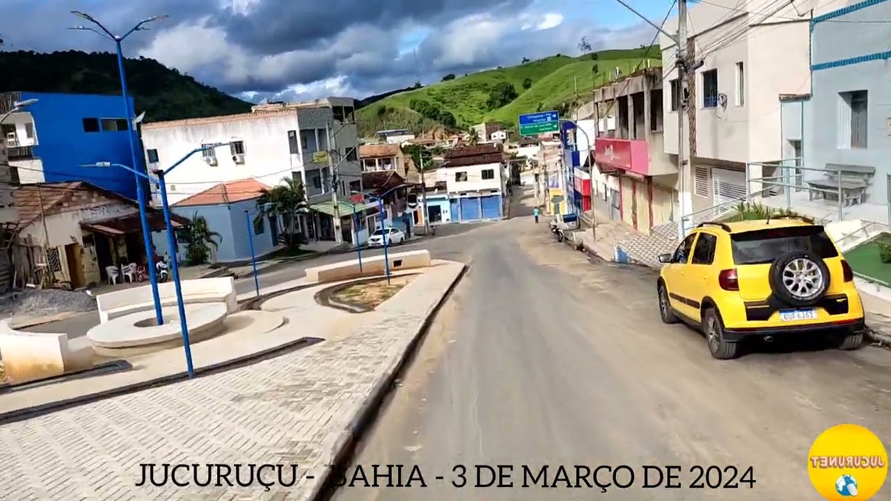 Rua principal de Jucuru&ccedil;u - Bahia, 3 de mar&ccedil;o de 2024.