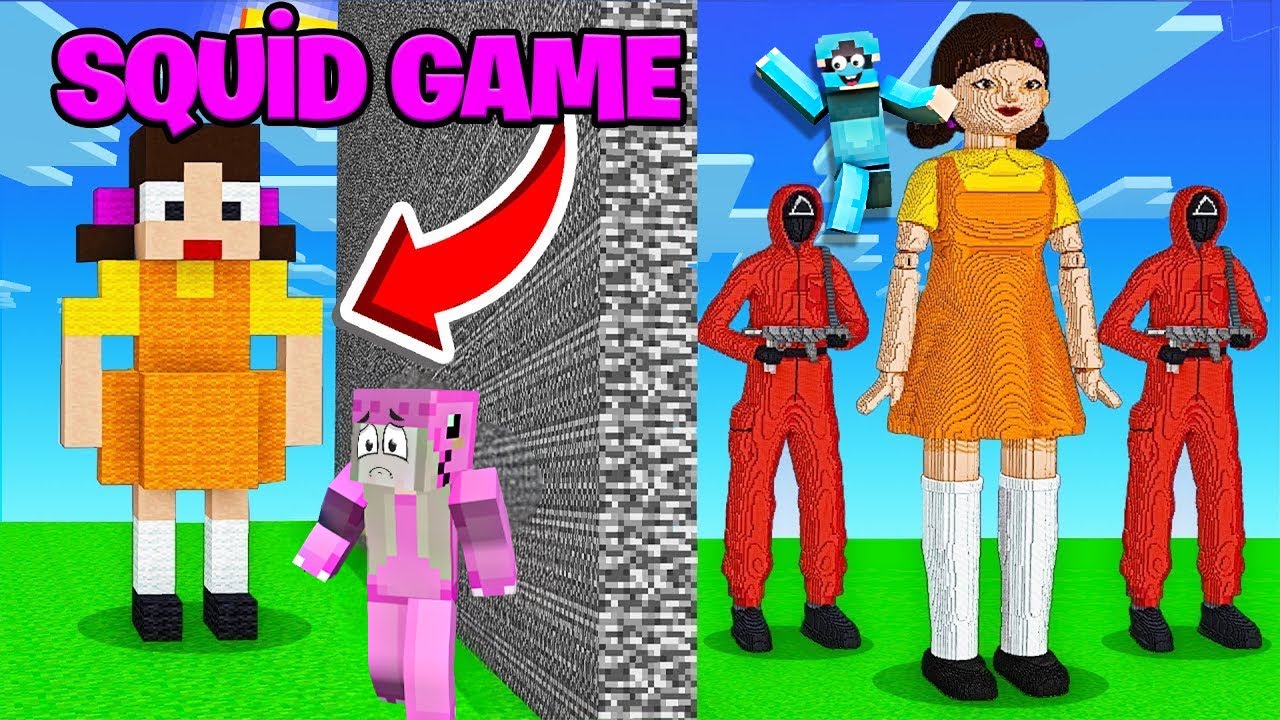 MİNECRAFT YAPI KAPIŞMASINDA SQUİD GAME OYUNU YAPTIK - minecraft / NazanNur Minecraft