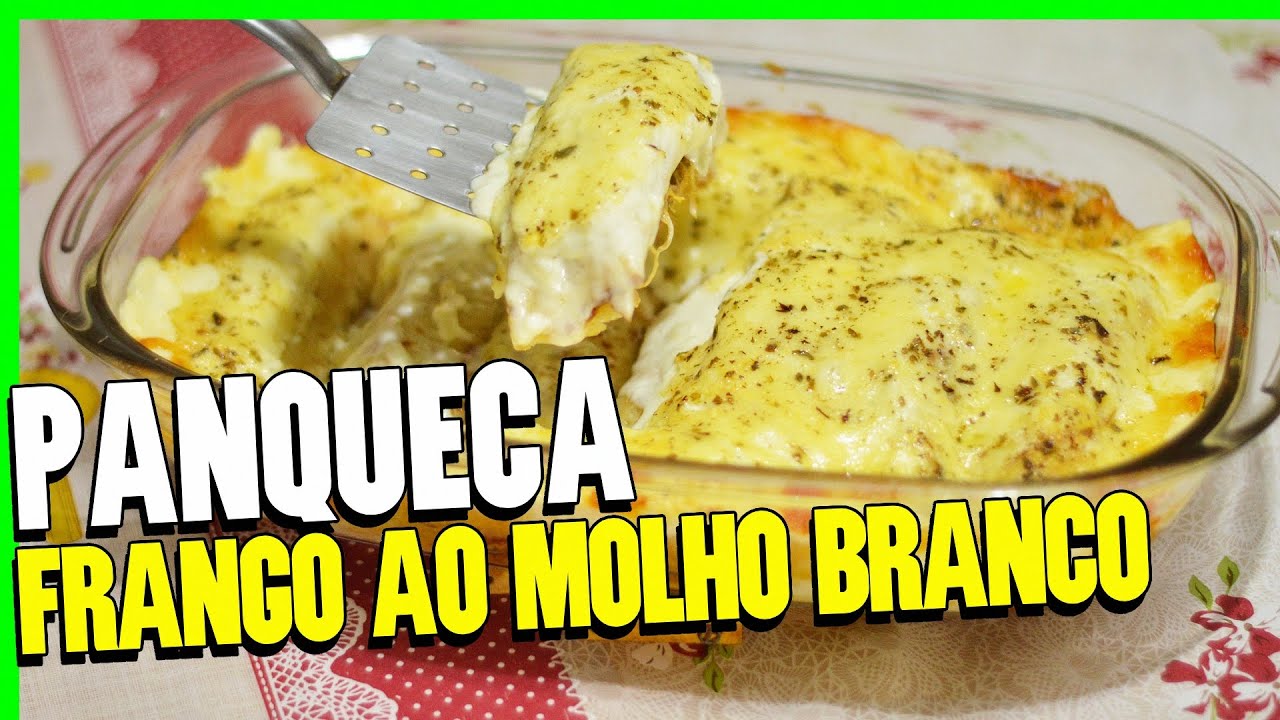 RECEITA DE PANQUECA DE FRANGO COM MOLHO BRANCO | RECEITA MUITO RÁPIDA E FÁCIL