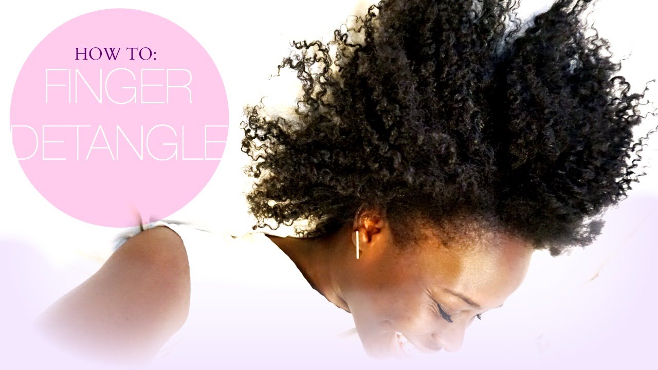How to Finger Detangle Natural Hair + Remove knots + Tangles 4B/4C Hair
