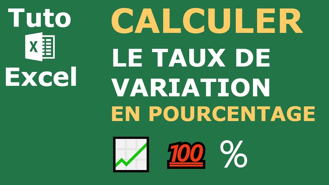 Comment calculer un taux de variation en pourcentage sur Excel