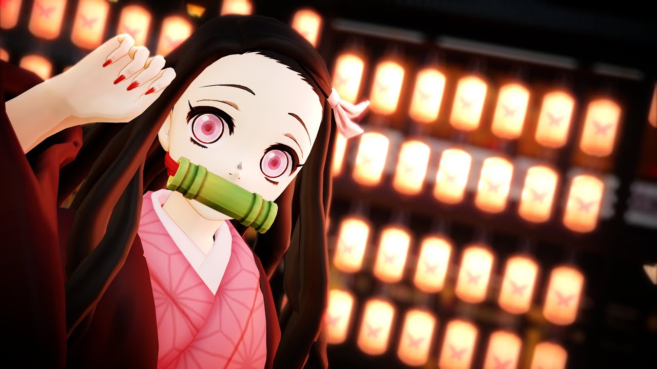 【KNY】 Nezuko Kamado - Din Don Dan #Dance #Music #MMD【Demon Slayer:Kimetsu no Yaiba】