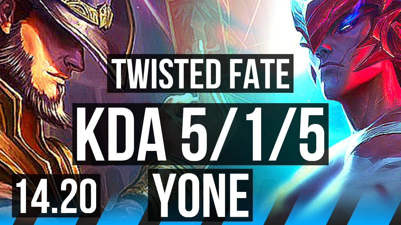 TWISTED FATE vs YONE (MID) | 5/1/5 | EUW Grandmaster | 14.20