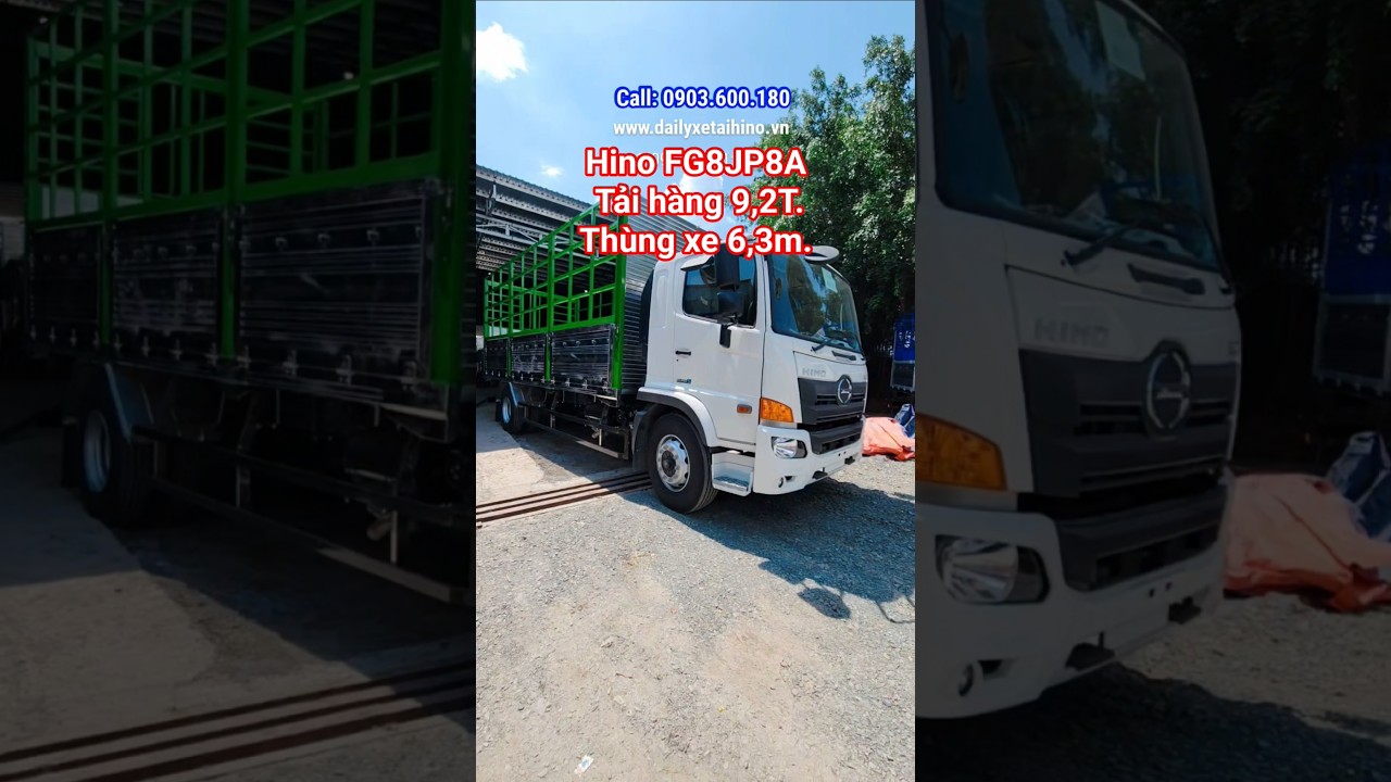 Hino FG th&ugrave;ng 6,3m. Tải h&agrave;ng 9,2 tấn #shorts #hinofg #hino