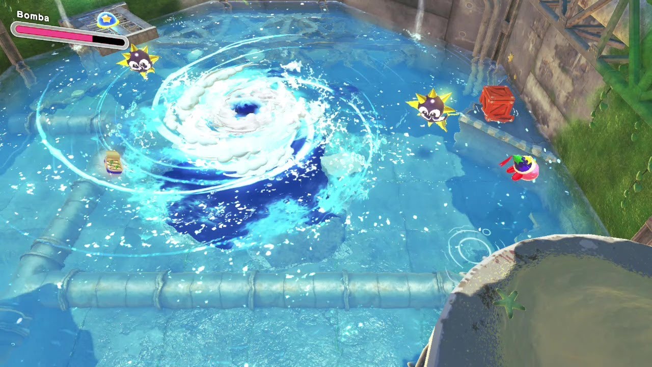 Depuradora de Aguas Rápidas (Eternidad Costera). Kirby y la tierra olvidada