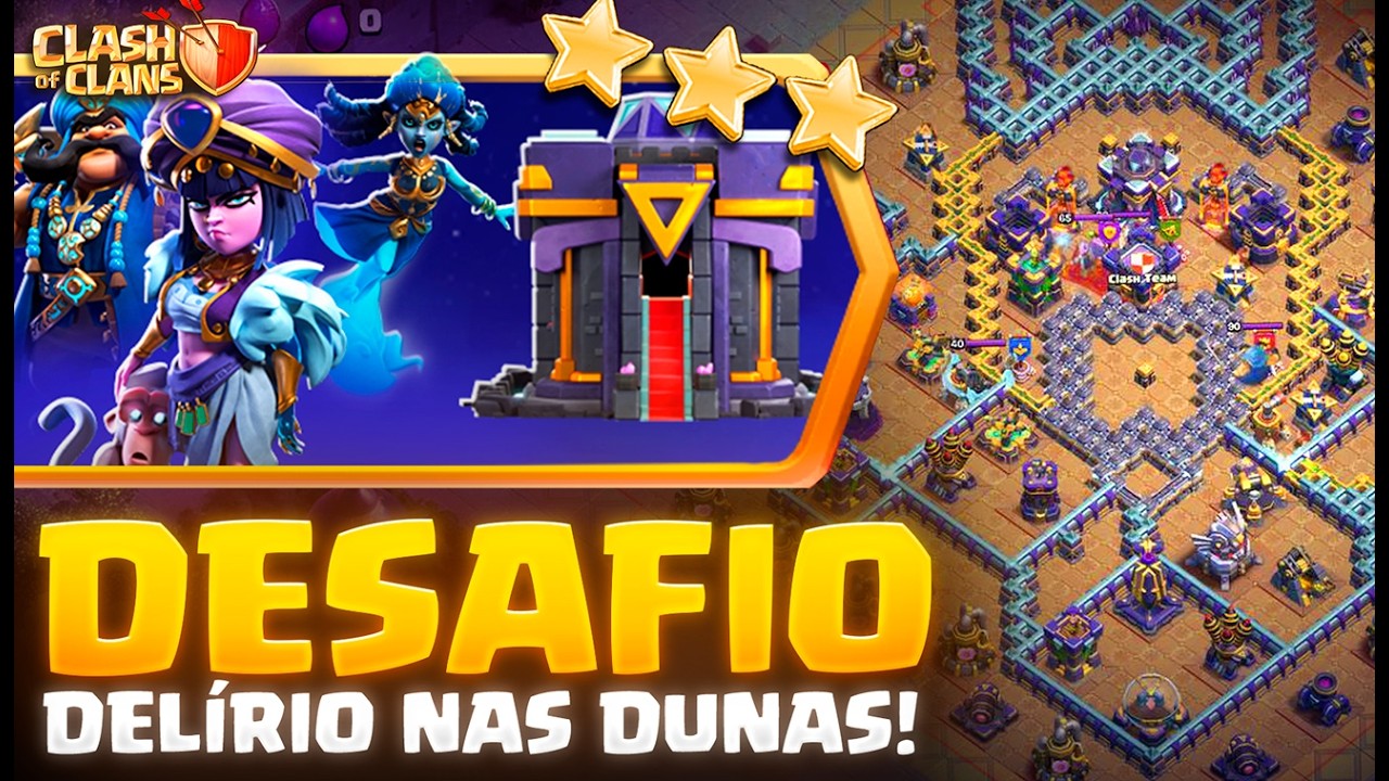 Como Vencer o Desafio Del&iacute;rio nas Dunas F&aacute;cil e R&aacute;pido! 🚀 Clash of Clans 
