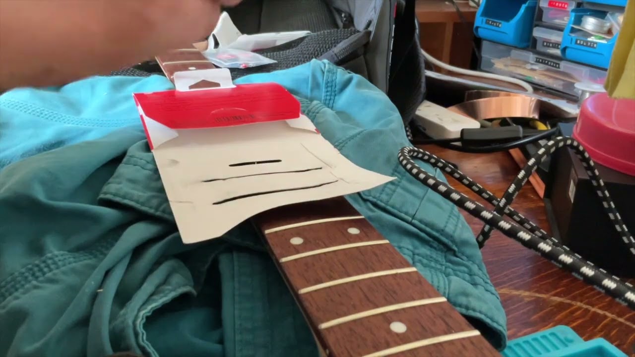 Bass guitar cavity shielding to deal with buzz (Ibanez TMB100)