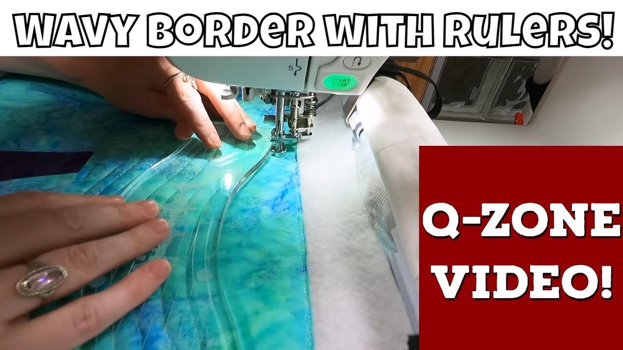 Quilt a Wavy Border with the Super Slide Ruler - Hoop Frame Pro Video!