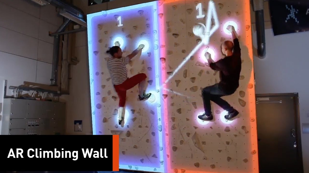 Train On This Augmented Reality Rock Climbing Wall